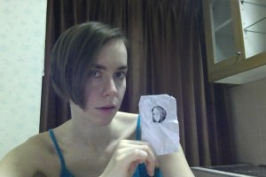 Sketch, and haircut after sleeping on it